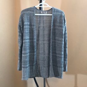 Grey cardigan sweater